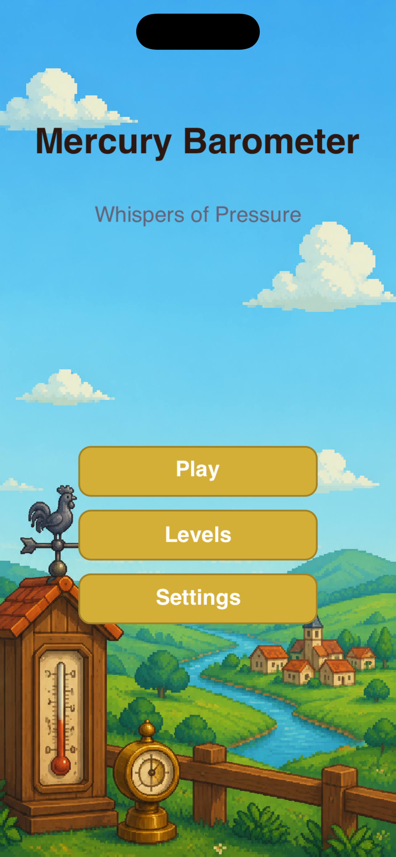 Mercury Barometer main menu